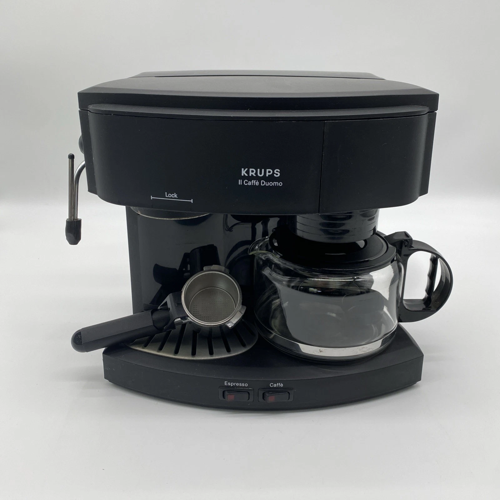 Krups Coffee Maker Cafe Duomo Espresso Machine Dual Glass Carafe New