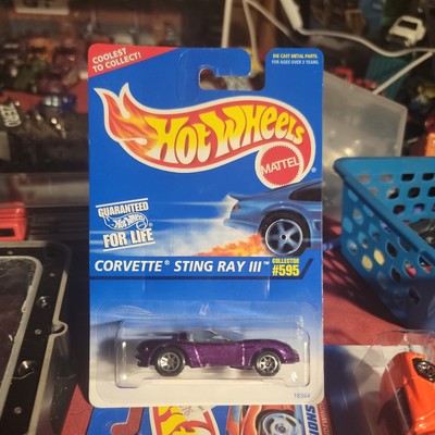 Hot Wheels 1996 Corvette Stingray III Purple with 7-Spoke Wheels Collector #595