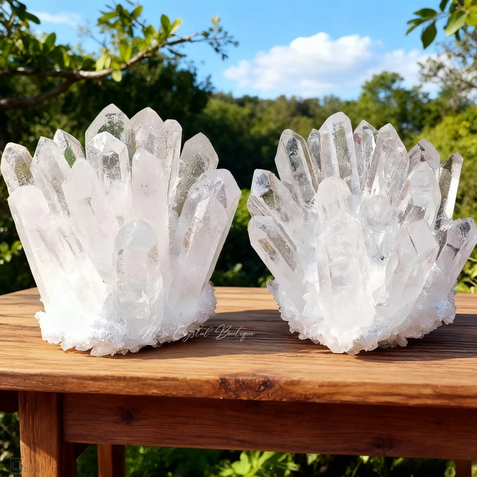 650g+ Rare Large Raw Clear Quartz Crystal Cluster Quartz Mineral Specimens Decor - Image 2 of 4