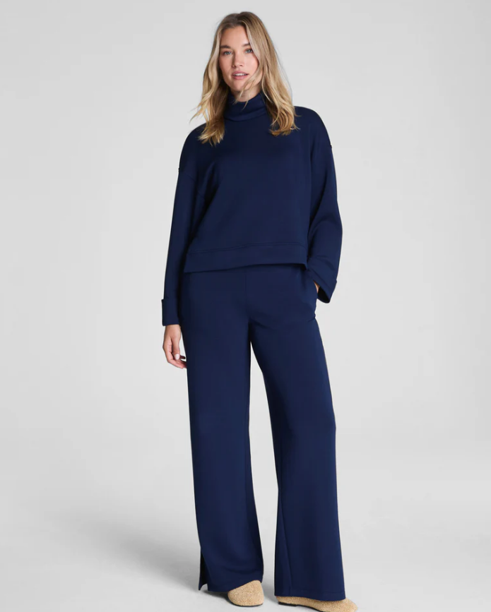 SPANX AirEssentials® Zero Waistband Wide Leg Pant, Timeless Navy NEW