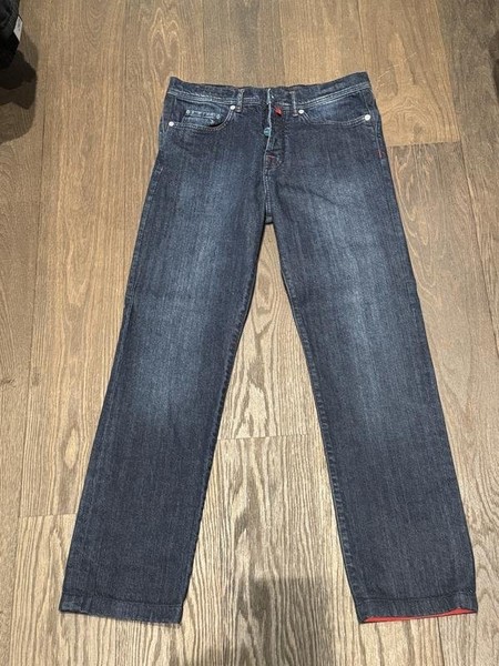 Men Kiton Jeans Navy Denim 31