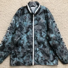 HUK Jacket Extra Large Adult Blue Camo Full Zip Windbreaker Outdoor Logo Mens XL