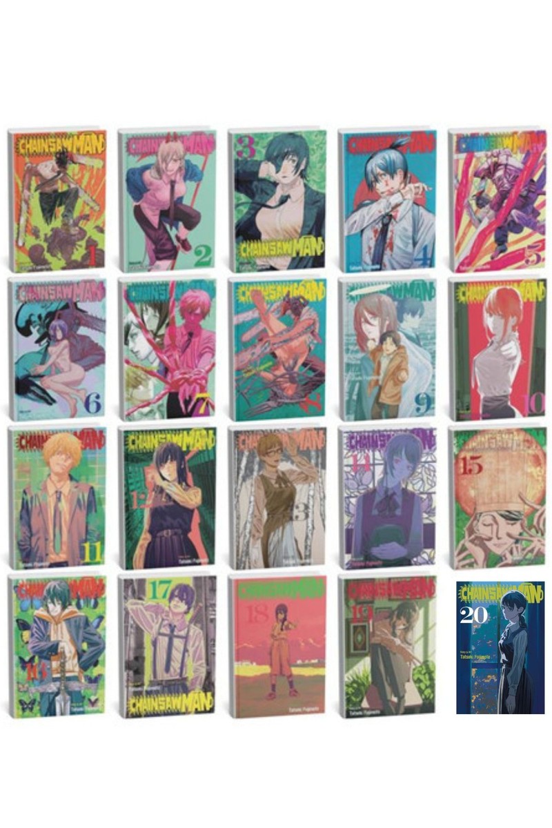 Chainsaw Man Manga Set English Volumes 1-20 Paperback Tatsuki