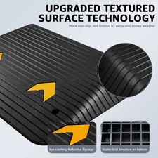 ‌"4" rise rubber step ramp, non-slip, lightweight & portable.