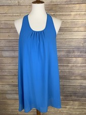 Altar’d State Womens Medium Racerback Dress Blue Lined Sleeveless Bow Back Boho