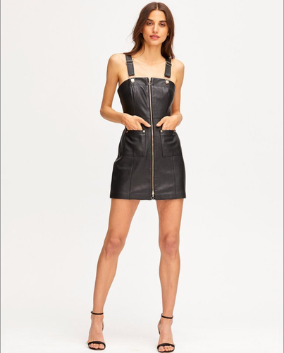 Alice Mccall Dress Leather Cherry Baby Size AU 8 / US 4 Black Short Mini - Picture 2 of 10
