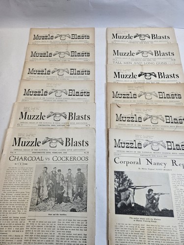 Vntage Muzzle Blasts Magazine 12 Issue Lot 1954 whole year Muzzleloading Powder - 第 1/18 張圖片