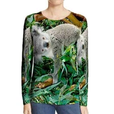 New Women's Longsleeve Tshirt Koala Bear Design 7434104697669 Tee Size S to 3XL