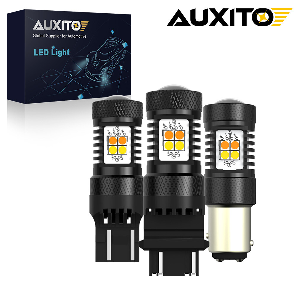 2x 3157 LED Turn Signal Lights DRL Switchback for Chevy Silverado 1500 1999-2013