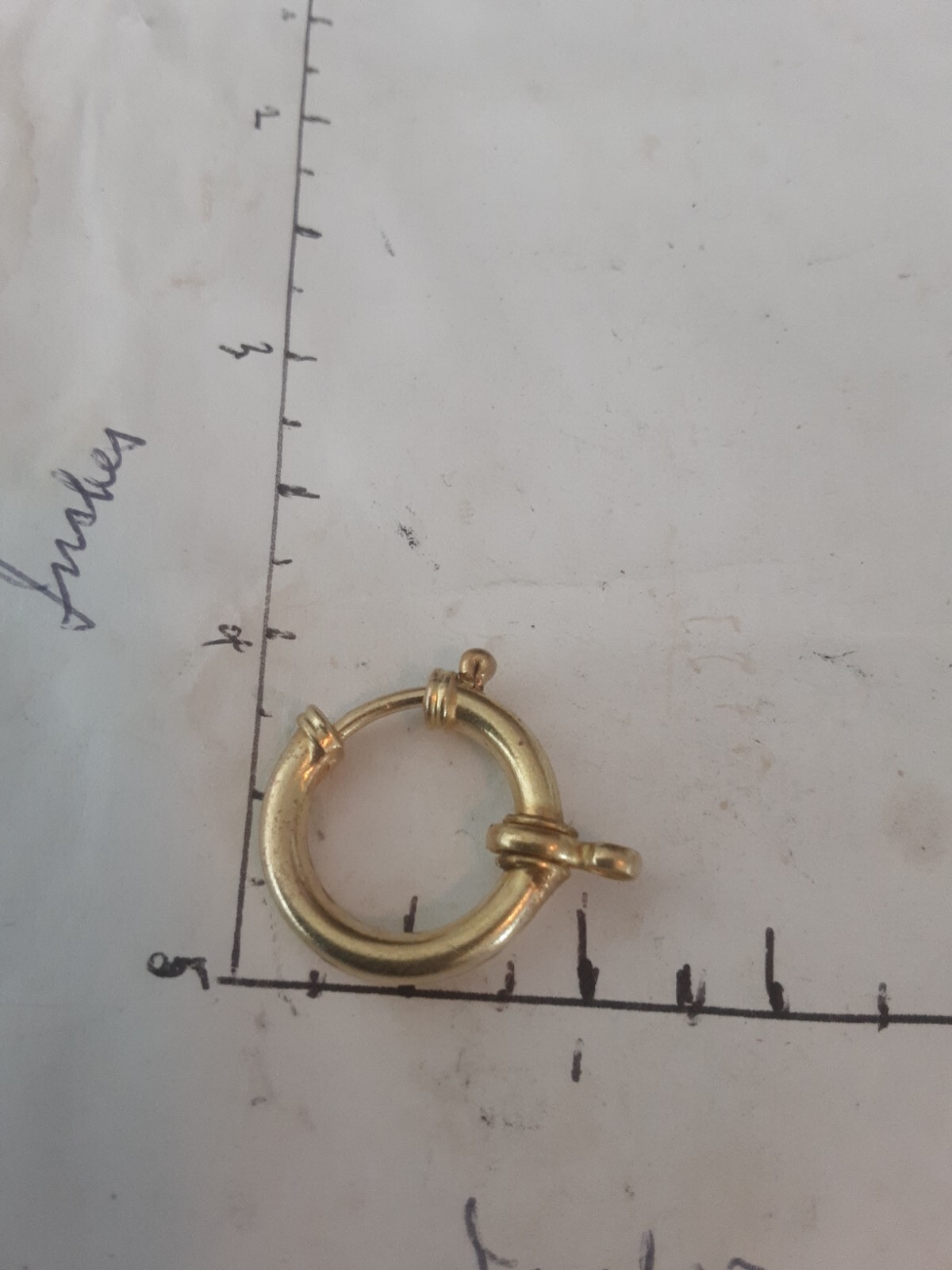 Vintage Large Spring Ring Pocket Watch Chain Clasp Antique Style