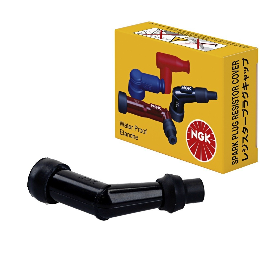 Tube de bougie NGK ébonite 8405 noir 120° pour moto et voiture ancienne