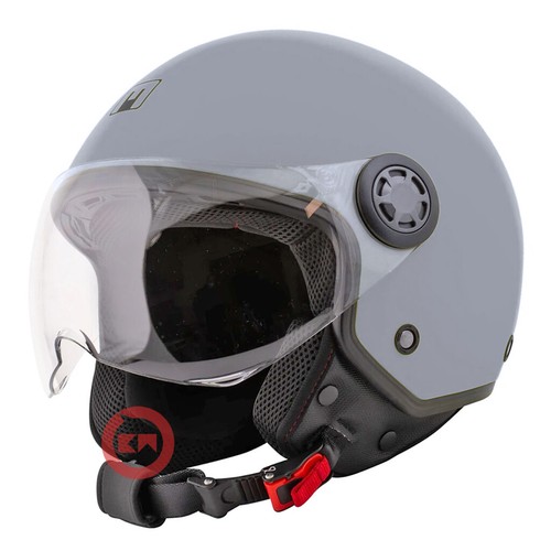 CASCO JET MOTO SCOOTER MPH ONE LITE CON VISIERA OMOLOGATO GRIGIO OPACO MATT  GREY | eBay