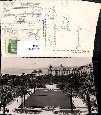 638743,Foto Ak La Cote d Azur Nice Nizza Les Jardins Albert 1er et l Hotel Ruhl