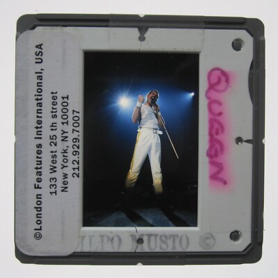 Queen Freddie Mercury 1986 'Magic Tour' Live Transparency Photo Slide