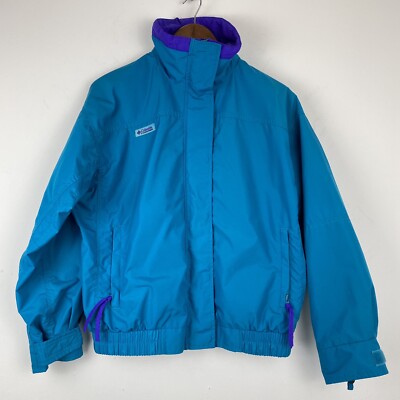 Veste Vintage Columbia Bugaboo - Taille M Femme / L Homme - Couleur Violet/jaune - Coupe-vent Nylon