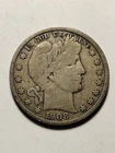 1908O Barber half dollar