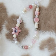 Pink Sea Star and Sea Shell Cute Phone Chain Phone Charm Phone Accessories Decor