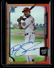 2015 Bowman Chrome Prospect Autographs Orange Refractors Pedro Severino Auto