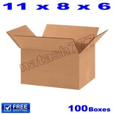 100 - 11x8x6 Cardboard Boxes 32-ECT Mailing Packing Shipping Corrugated Carton