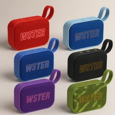 WSTER Portable Bluetooth Speaker – Compact Wireless Speaker with Loop Handle