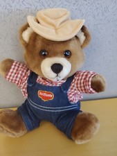 Del Monte Brawny Teddy Bear Plush Sitting 9" Vintage 1985 Dakin