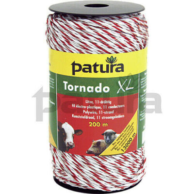 Patura Tornado XL Breitband 12,5mm, 200 m Rolle 5 Niro 0,20 mm, 2 Cu 0,30 mm