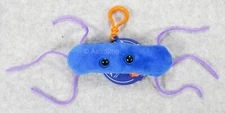 GIANT MICROBES-LISTERIA KEY CHAIN-Stuffed Plush Food-borne Bacteria Pathogen