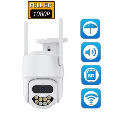 Icsee 1080P WiFi Wireless Camera PTZ IP Smart Home Surveillance Security Cam P7S