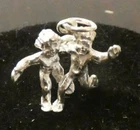 925 Sterling Silver Zodiac Sign Pendant Gemini Approx 2cm 3.4g T-1532