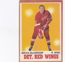 1970-71 O PEE CHEE HOCKEY BRUCE MACGREGOR #27 RED WINGS VGEX/EX *A11193