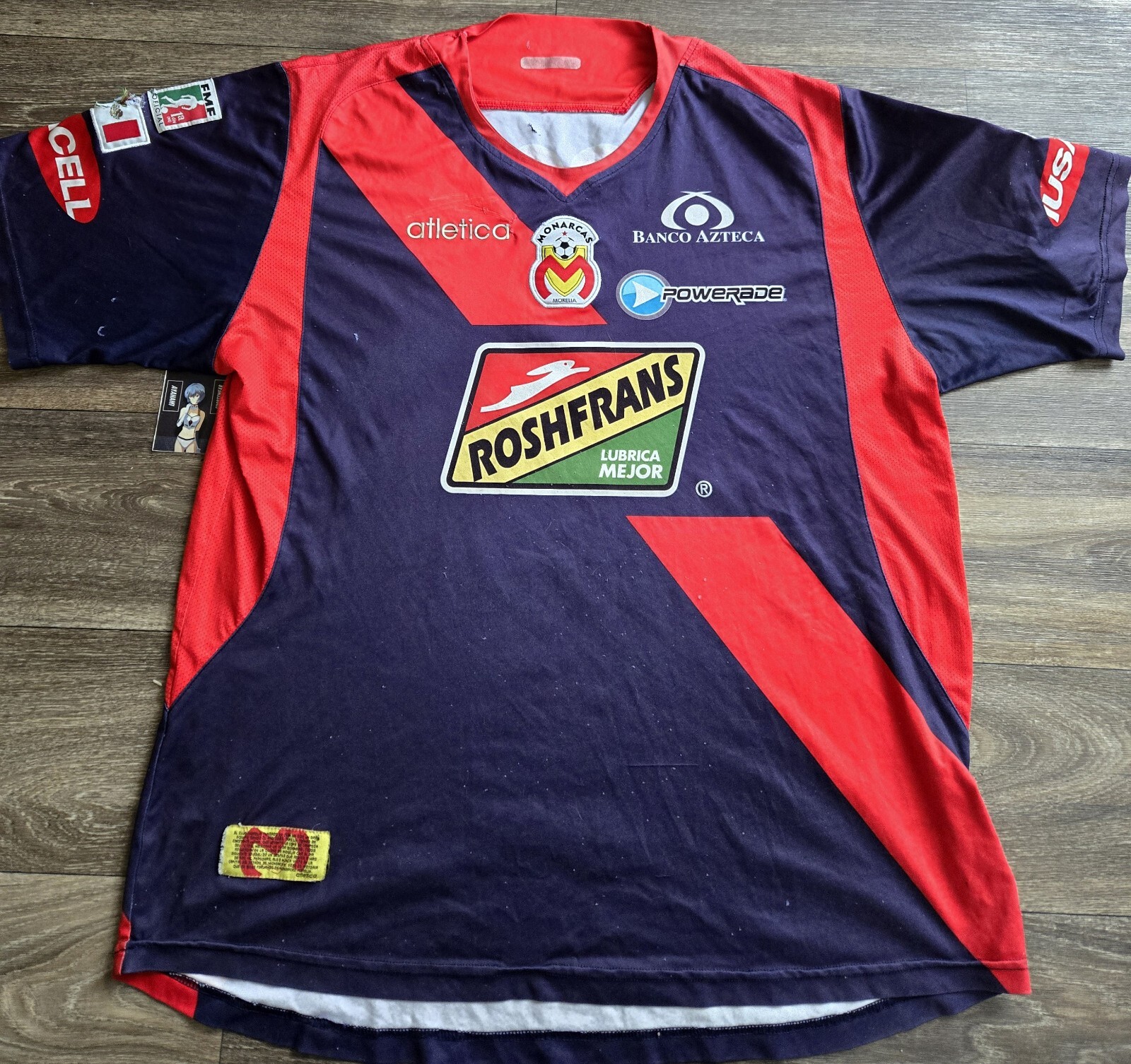 Atletica Monarcas Morelia 2010 Libertadores Romero Futbol Jersey Mens Size L/XL