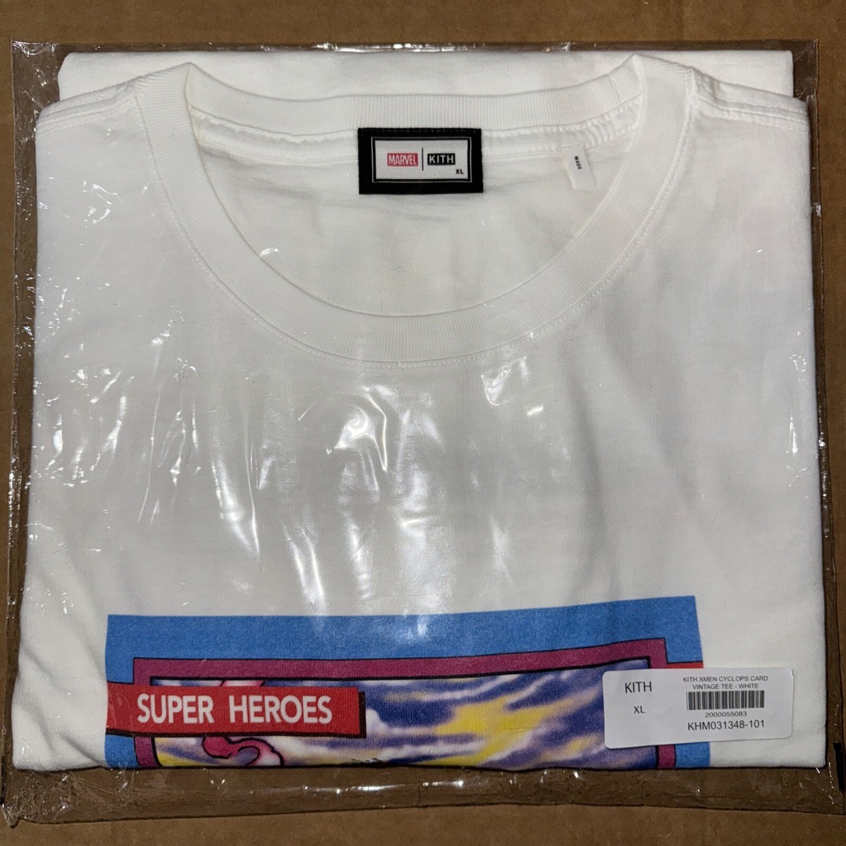 Kith x Marvel X-Men Cyclops Card Vintage Tee White Size XL Brand Kith x Marvel X-Men Cyclops Card Vintage Tee White Size XL Brand