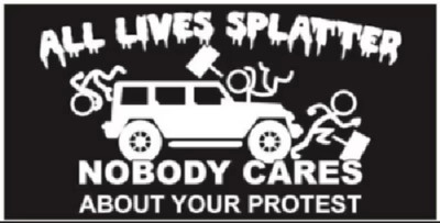 ALL LIVES MATTER NOBODY CARES ABOUT YOUR PROTEST Vinyl Decal Bumper Sticker