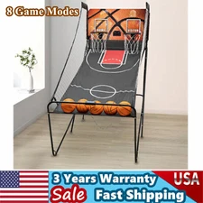 Indoor Basketball Arcade Game Double Electronic Hoops shot 2 Player W/ 5 Balls