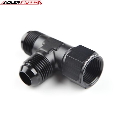 US STOCK 12AN AN12 Male To 12AN Female 3 Way Tee T-Piece Fitting Adapter Black