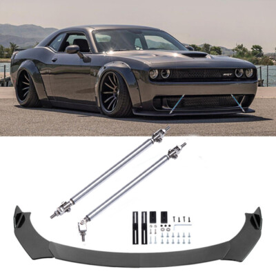 Für Dodge Challenger SRT SXT RT Frontstoßstange Lippe Splitter M/ Strebenstangen