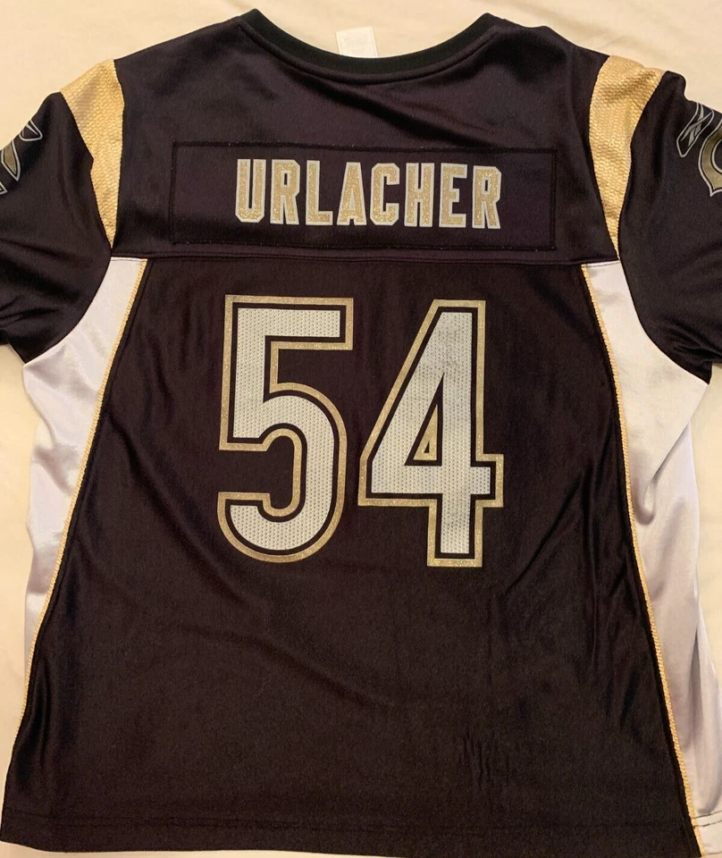 Camiseta Feminina Brian Urlacher Chicago Bears Reebok Tamanho XL Vintage Ouro Preto - Imagem 2 de 4