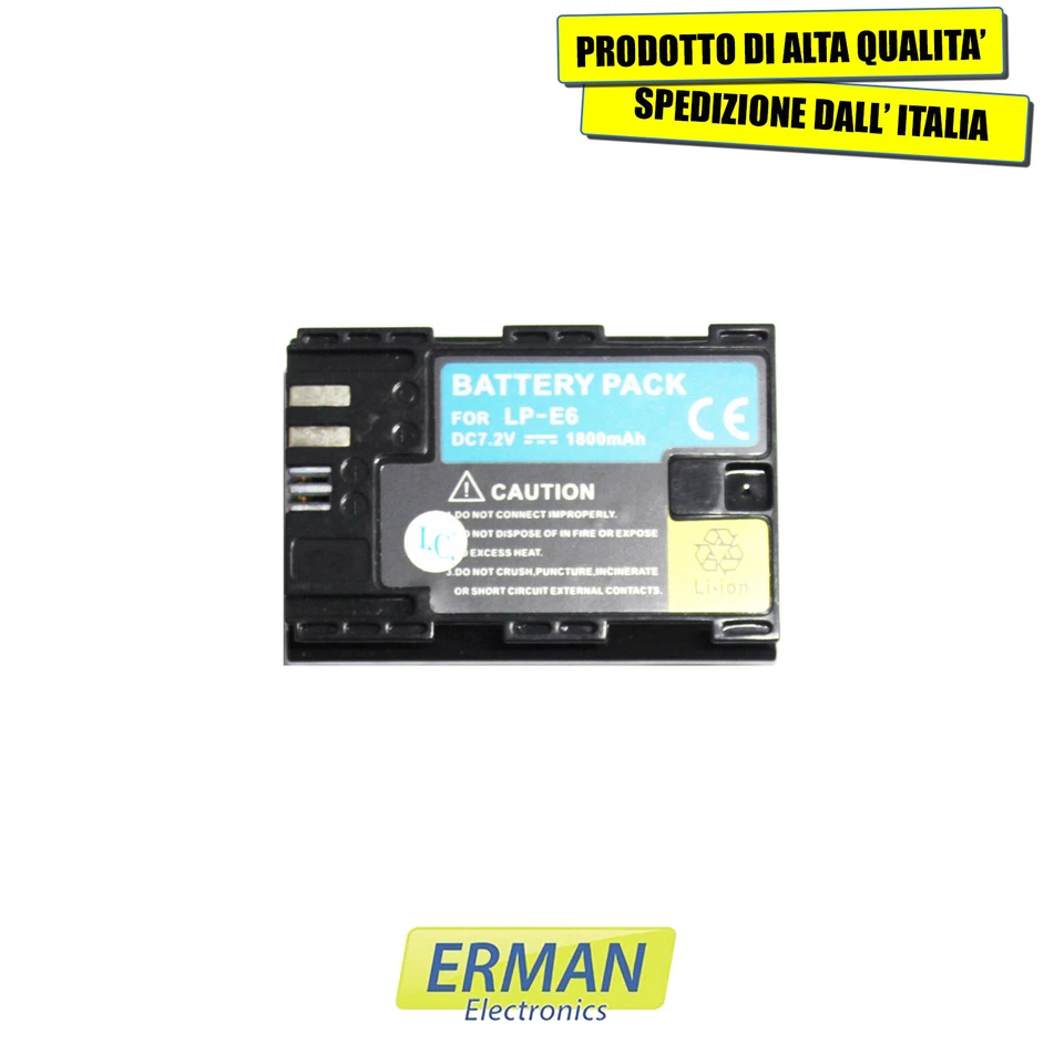 ITAL CELL BATTERIA PER FOTOCAMERA CANON LP-E6 1800 mAh 7,2V