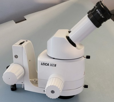 LEICA MZ6 Stereo Microscope, 1X Objective, 10x eyepieces, Leica focusing mount