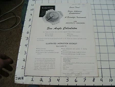vintage Paper Ephemera: 1953 SUN ANGLE CALCULATOR paper