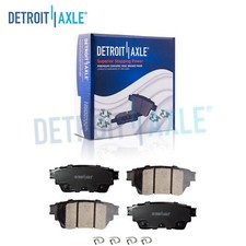 Rear Ceramic Disc Brake Pads w/ Hardware Set for 2021 Nissan Kicks SR SV 1.6L