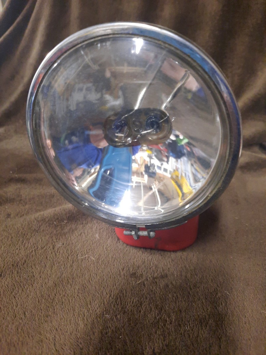 Vintage Big Beam No 164 Beam Beacon Lamp Red Chrome Flashlight for