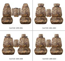 Fits ford f150 1999-2014 car seat covers camo wetland fr bucket seats+lid cover