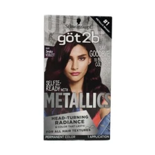 Got2b Metallics Permanent Hair Color, M49 Smokey Violet *1 Application