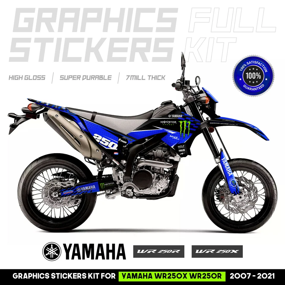 YAMAHA WR250X WR250R Gráficos Calcomanías Adhesivas Kit Completo Todos los Años (2008 - 2021) Foto 2 de 3