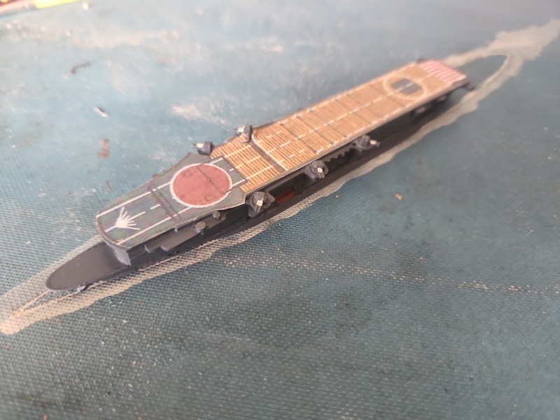 Painted 1:1200 Scale Japanese Carrier RYUJO 1942 from SUPERIOR with Deck Marking