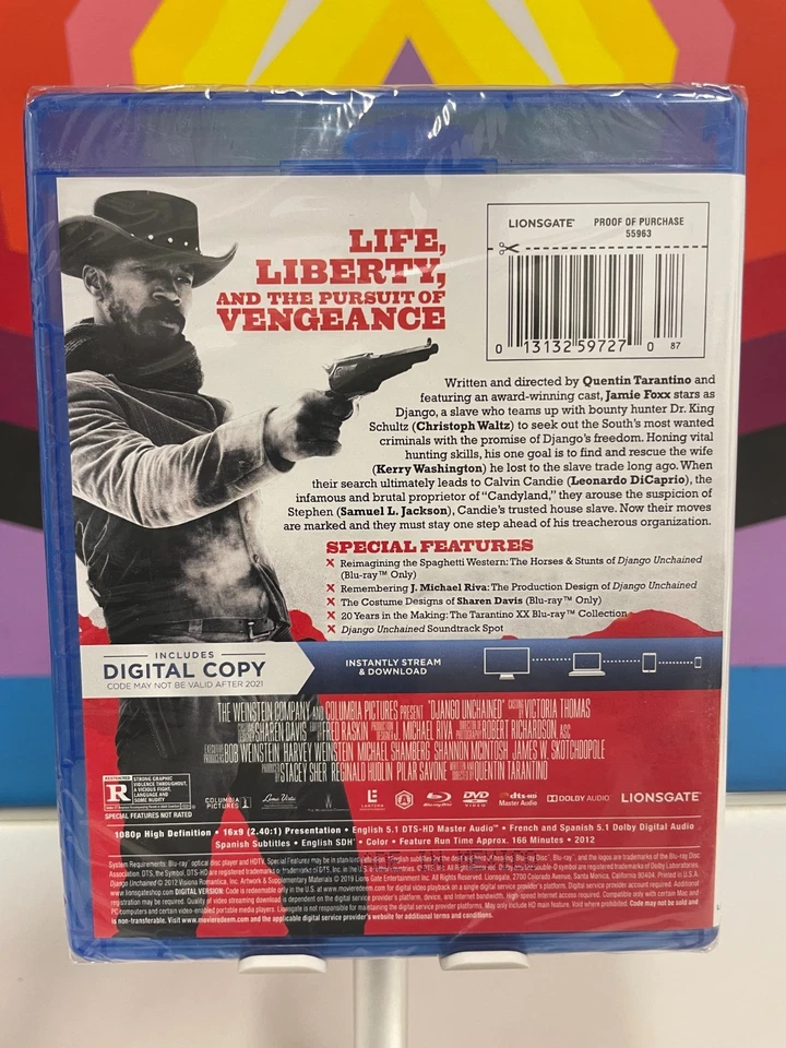 Django Unchained w/Special Features [SDH] (Blu-ray/DVD, 2019, Widescreen) NEW - Image 2 of 2