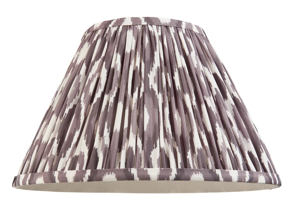 Lampshade Grey 12"" Ikat Fabric 300mm Endon 113085