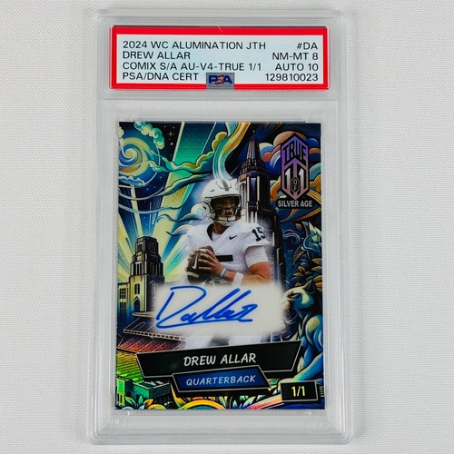 2024 Wild Card Alumination Just the Hits Drew Allar #DA Comix 1/1 PSA 8 Auto 10