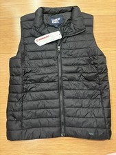 Lands' End Youth Size 10-12 Black Primaloft Vest With Side Pockets Full Zip